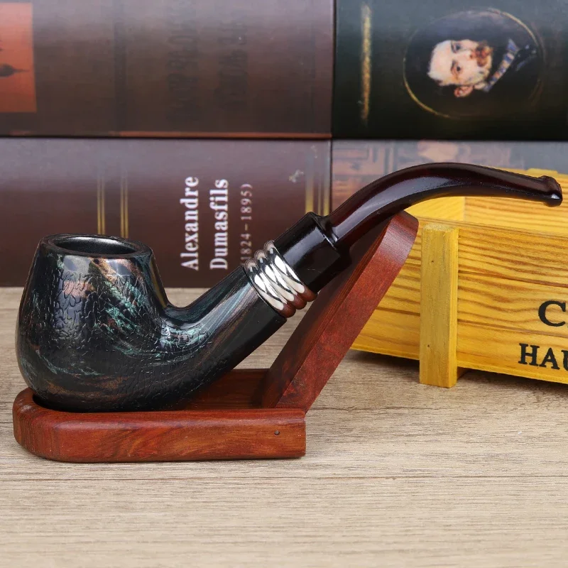 Resin Wood Smoking Pipe Snake Scale Bent Pipes Chimney Glown Tobacco Pipe Tube Cigar Grinder Smoke Men's Gifts Smoking smoking accessories,tobacco pipe,tobacco smoking accessories,smoking pipe