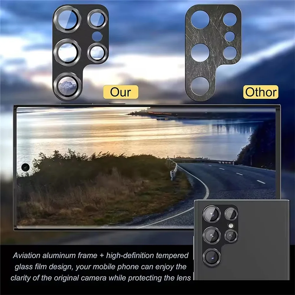 Metal Camera Lens Protector Glass - Full Cover