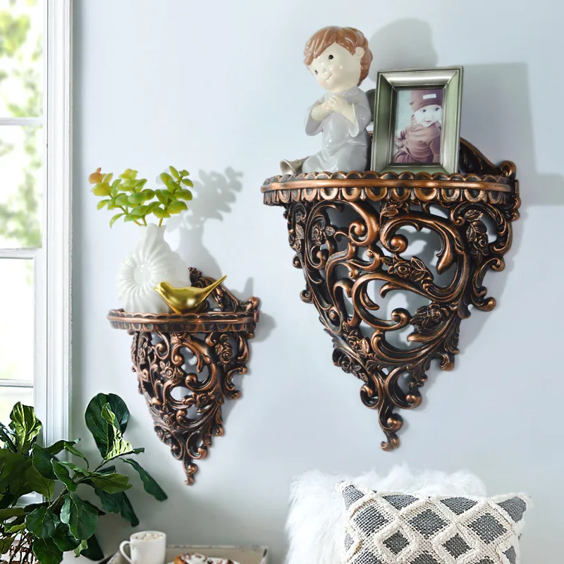 Resin White Gold Wall Decoration Hanging Rack