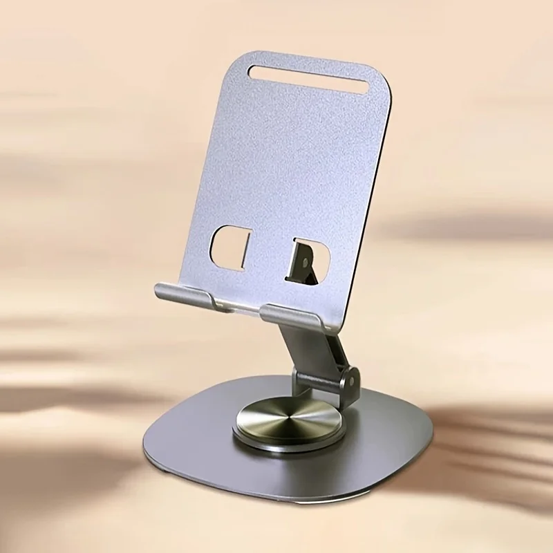 Support de téléphone en acier au carbone - étanche, 360 ° Support de bureau rotatif avec 2 étages réglable et pliable pour utilisation au bureau et au lit
