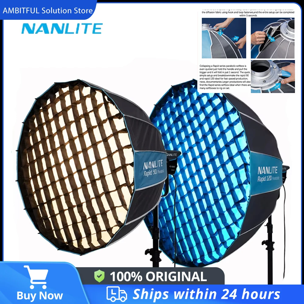 Nanlite SB-RP90 SB-RP120 Rapid 90CM 120CM 파라볼릭 소프..