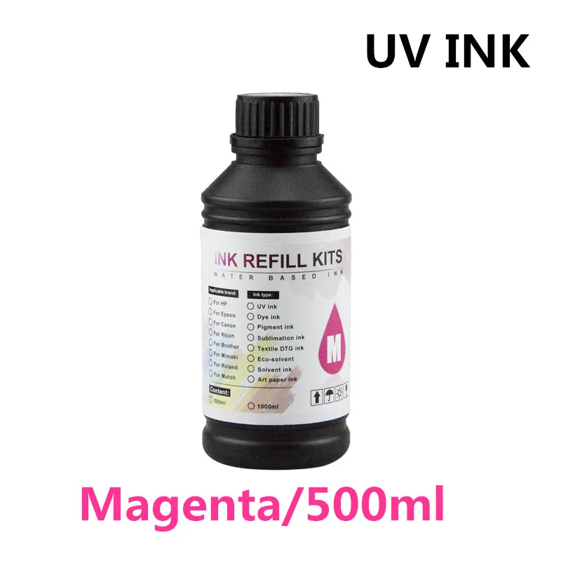 500ML UV Hard LED Ink For Epson L800 L805 L1800 R290 R330 1390 1400 1410 1500W DX5 DX7 Flatbed Printer printer uv ink
