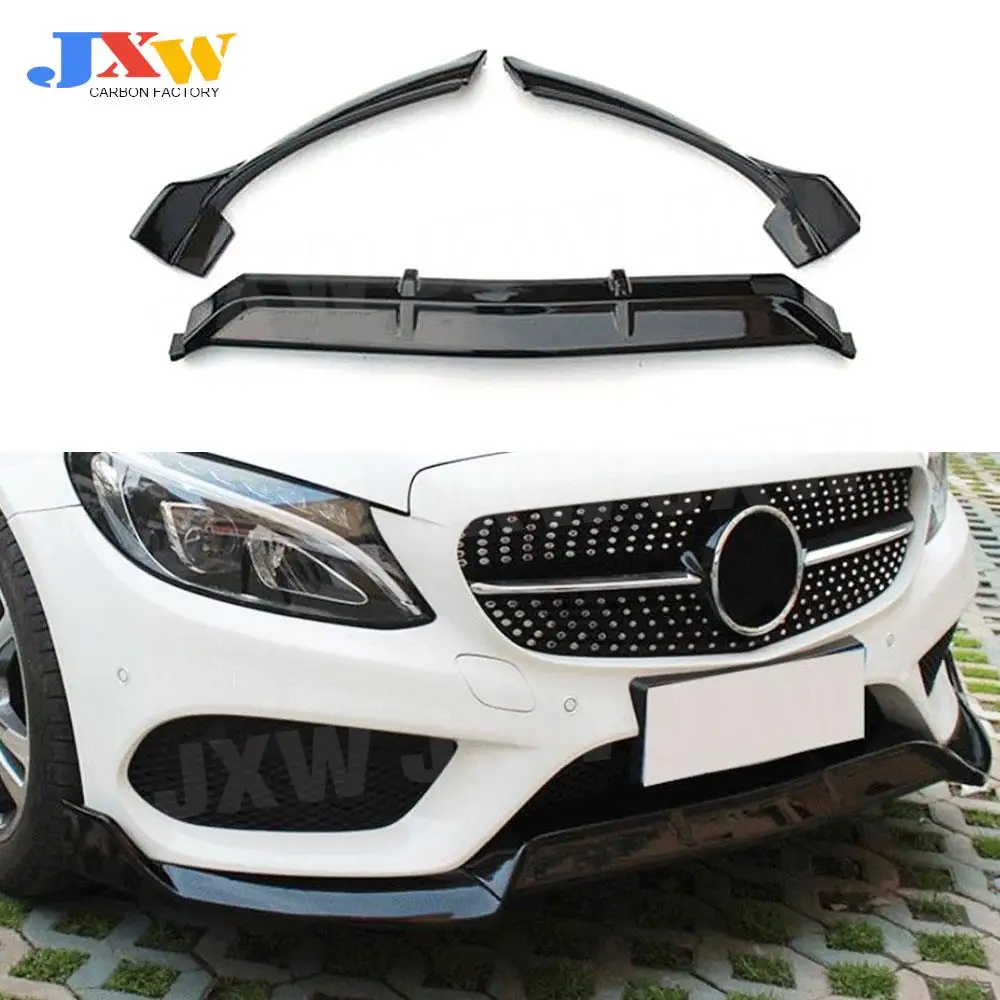 

3 шт., блеск для переднего бампера Mercedes Benz W205 C205 C200 C300 C43 AMG 2014-2020