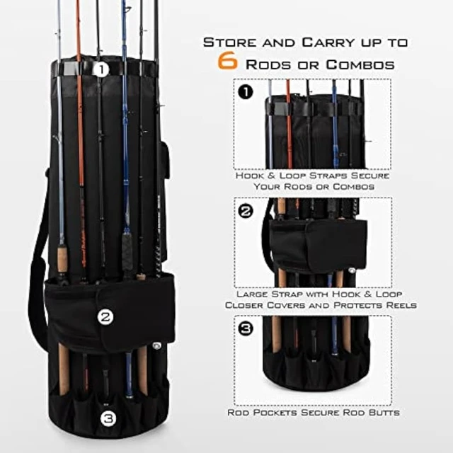KastKing Karryall Fishing Rod Bag,81L Large Storage Water-resistant Rod  Case Holds 6 Rods & Reels,Foldable Fishing Bag - AliExpress