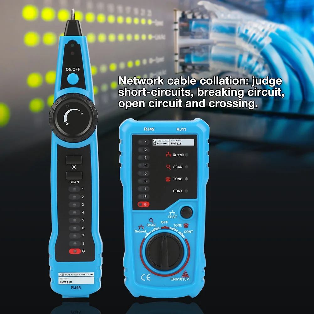 BSIDE FWT11 Handheld RJ11 RJ45 Telephone Wire Tracker Ethernet LAN Network Cable Detector new