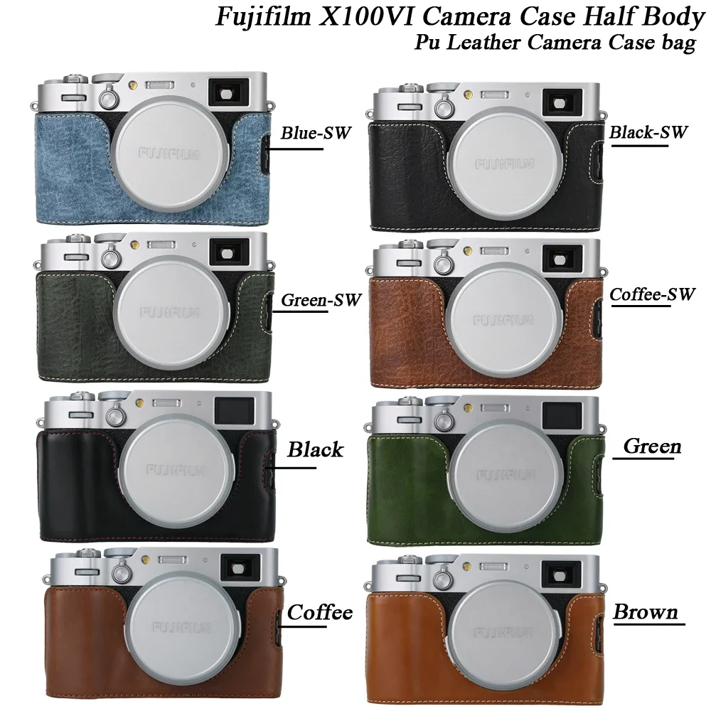 X100Vi Custodia Per Fotocamera Borsa A Metà Corpo In Pelle Pu Per Borsa Fotografica Fujifilm X100Vi