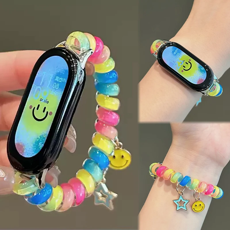 Elastic Stretchable Scrunchie Strap for Xiaomi Smart Band - Gorgeous Bracelet Design