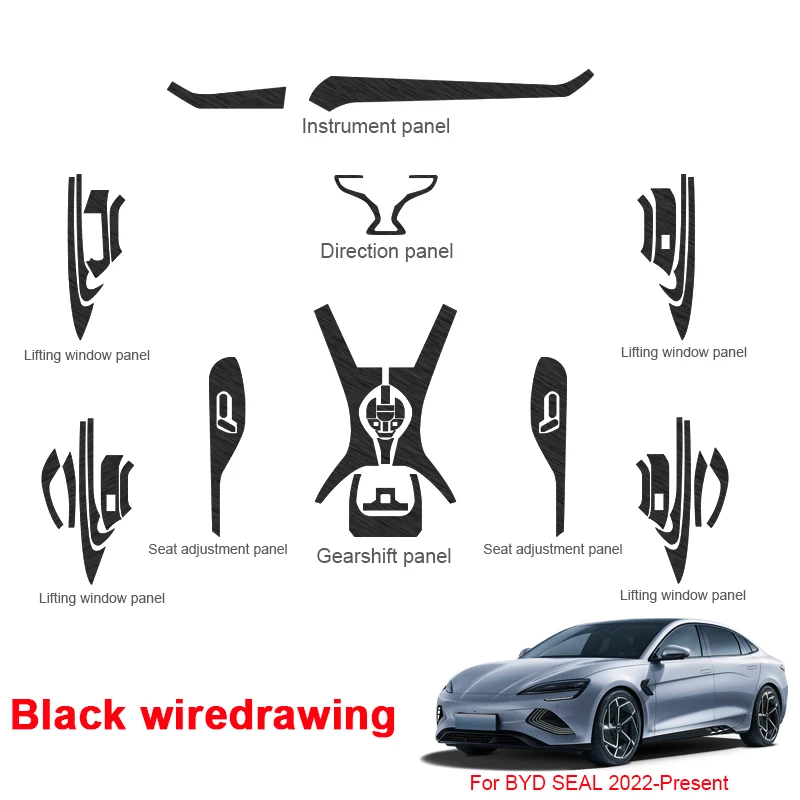 Spomicrophone noir pour BYD Seal EV Tail Fin, accessoires d'aile arrière de  voiture, léger, installation facile, 2023, 2022, 2024 - AliExpress