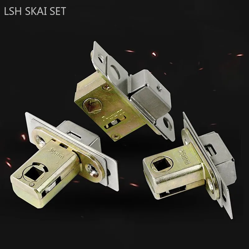 Magnetic Mute Lock Latches Automatic Suction Door Lock Bolts Zinc Alloy Single Tongue Body Interior Door Hardware Fittings