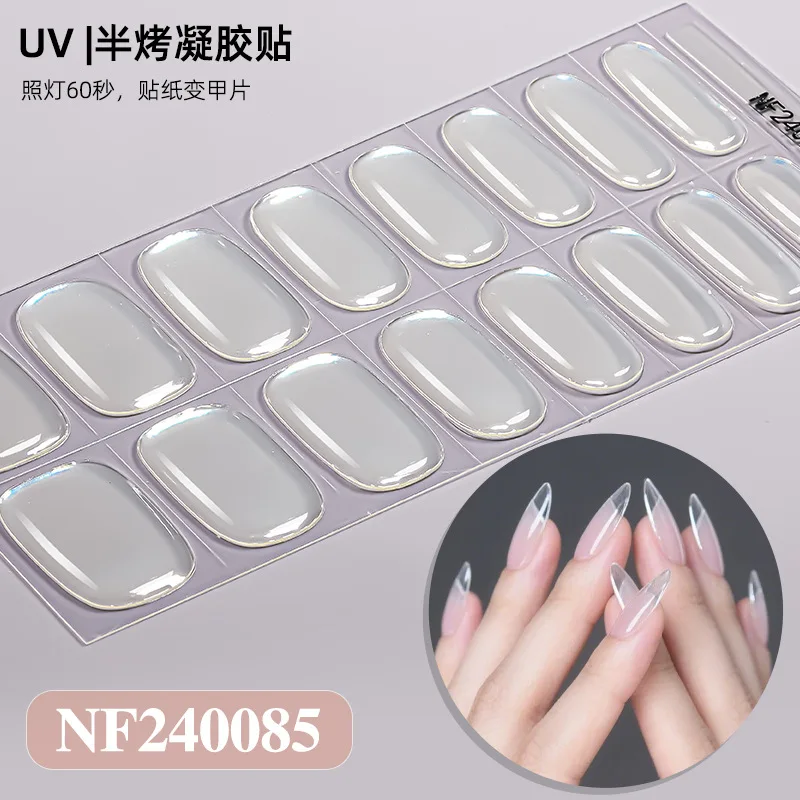 Premium Semi-Cured Nail Wraps Set - Waterproof, Long-Lasting Gel Nail Stickers