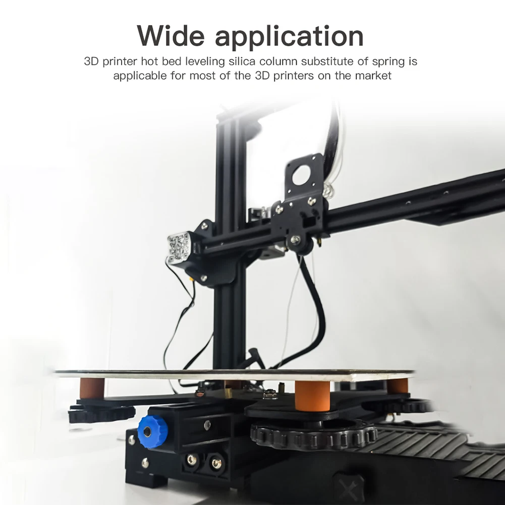 실리콘 가열 핫 베드 레벨링 칼럼, Creality Ender-3, 3S, 3Pro, CR-10, CR-10S 3D 프린터용 고온 저항, 4 개