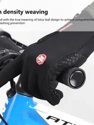 Winter New Style Men'S And Women'S Outdoor Riding Ski Motorcycles Plus Velvet Cold-Proof Touch Screen Warmth Padded Gloves
