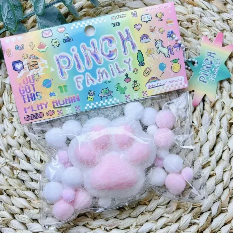 Mini Squishy Squeeze Toy Cat Foot Antistress Stress Relief Toy Decompression Mochi Fidget Girl Boys Silicone Slow Rebound Toys 3