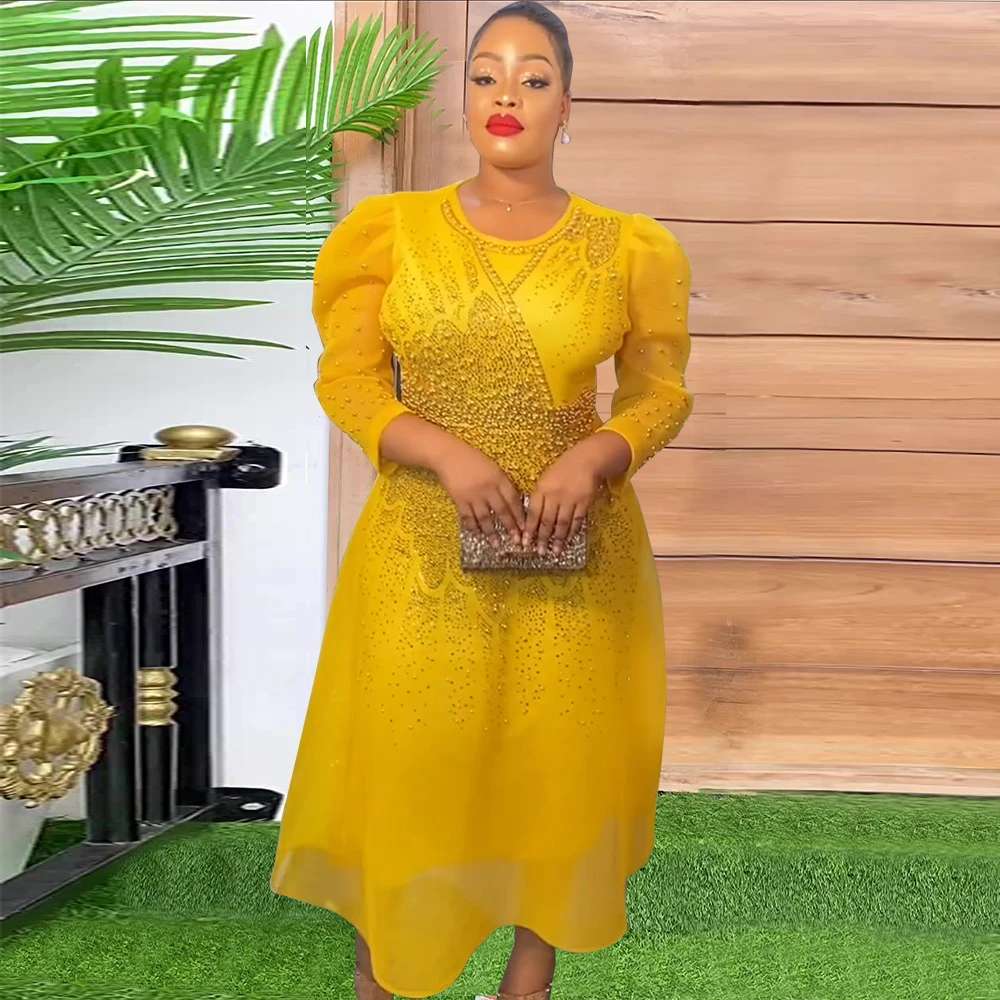 

African Dresses for Women Plus Size Africa Clothes Dashiki Ankara Turkey Outfits Gown Elegant Muslim Wedding Party Long Dress