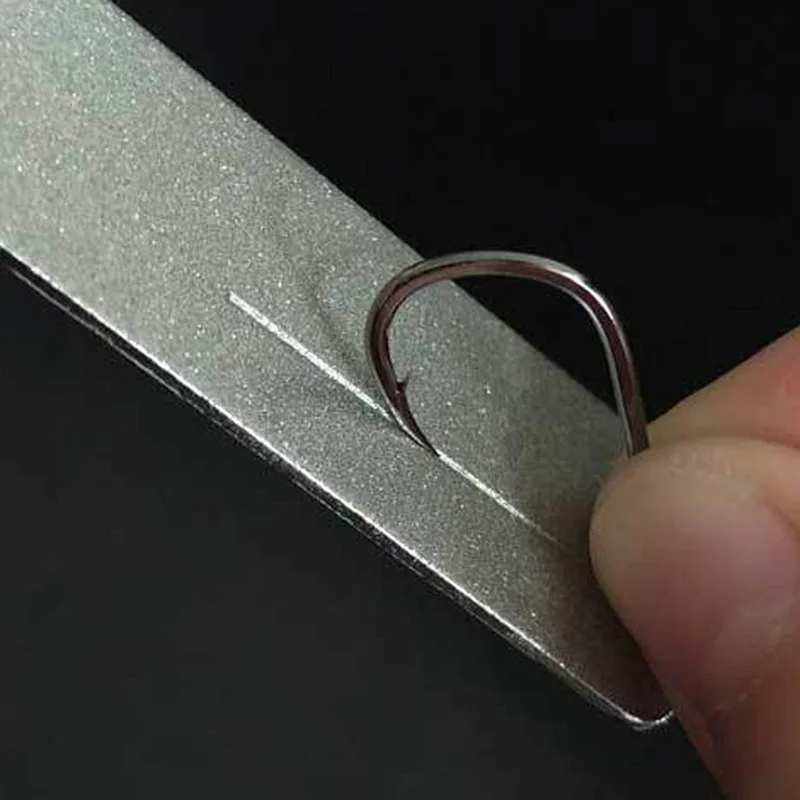 Fishing Hook Sharpener Portable Diamond Stone Fish Hook Sharpen Tools Knife Whetstone Keychain Outdoor Fishing Accessories