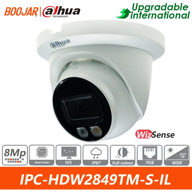 Dahua Original IPC-HDW2849TM-S-IL 8MP Smart Dual Light Fixed-focal Eyeball WizSense Network Camera Support Human Detection 1