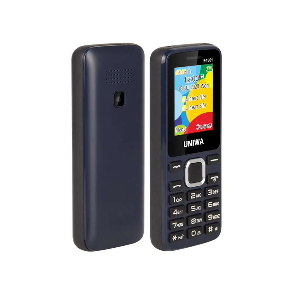 Uniwa-celular com Botão Desbloqueado 800mah Recurso 2g Dual Sim em Espera sem Fio Rádio fm Antigo E1801 1.77in - Image 2