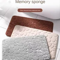Tapis de Bain en Relief 3D Antidérapant, Produit Absorbant, Lavable en Machine, vaccage Rapide 3