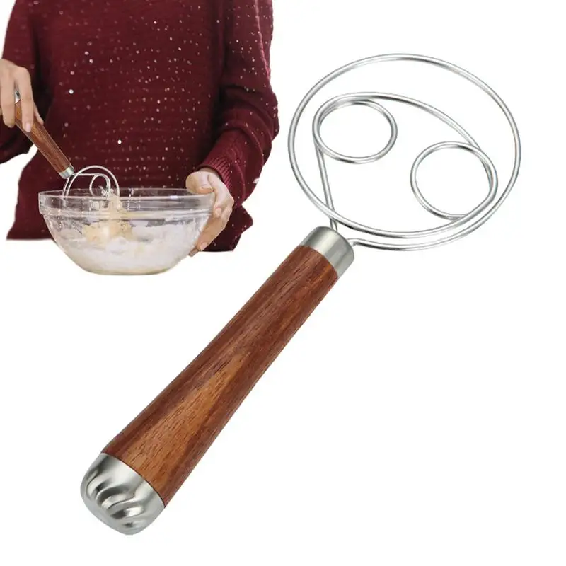

Bread Whisk Mixer Dough Blenders Egg Beater Rotating Cream Egg Mixer Flour Whisk Baking Tools For Mixing Dough Mixer Hand Tool