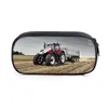 Cool Excavator Tractor Print Cosmetic Case Play with Farm Tractor Pencil Box for Teenager Storage Stationary Bag School Cases 2