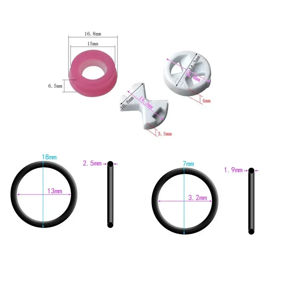 Ceramic Disc Silicon Washer Insert 6PCS/set 1/2" for Valve Tap