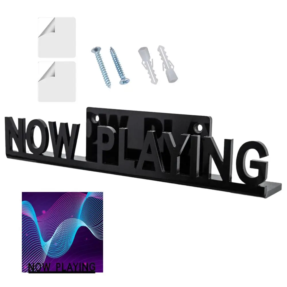 Description Picture 2 of itemWall Mount Record Shelf Wall Mount Now Playing DVDs Record Display Stand Vinyl Record Acrylic Shelf For Albums Home Accessories