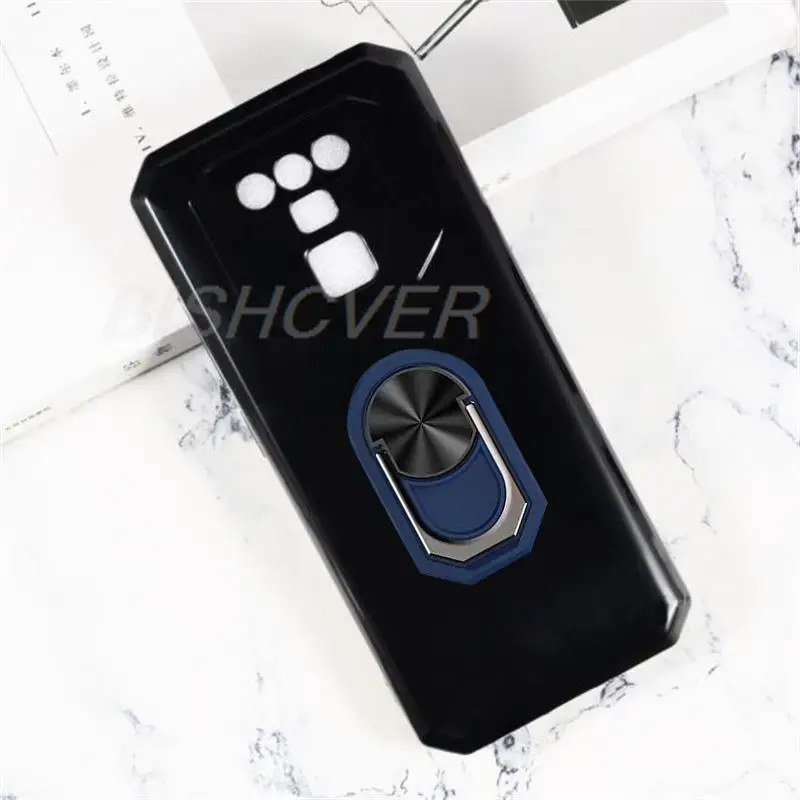 Enhanced Back Finger Ring Soft TPU Silicone Phone Case Cover