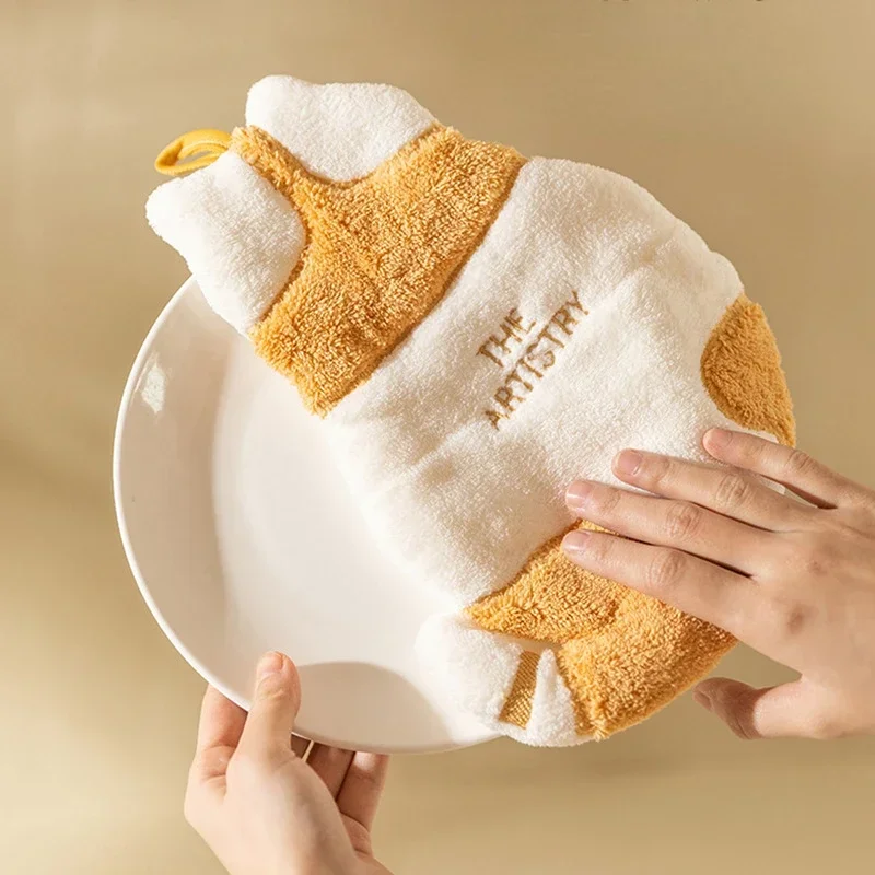 

Cute Cat Hand Towel For Child Super Absorbent Microfiber Kitchen Towel High-efficiency Tableware Cleaning Towel Kitchen Tools