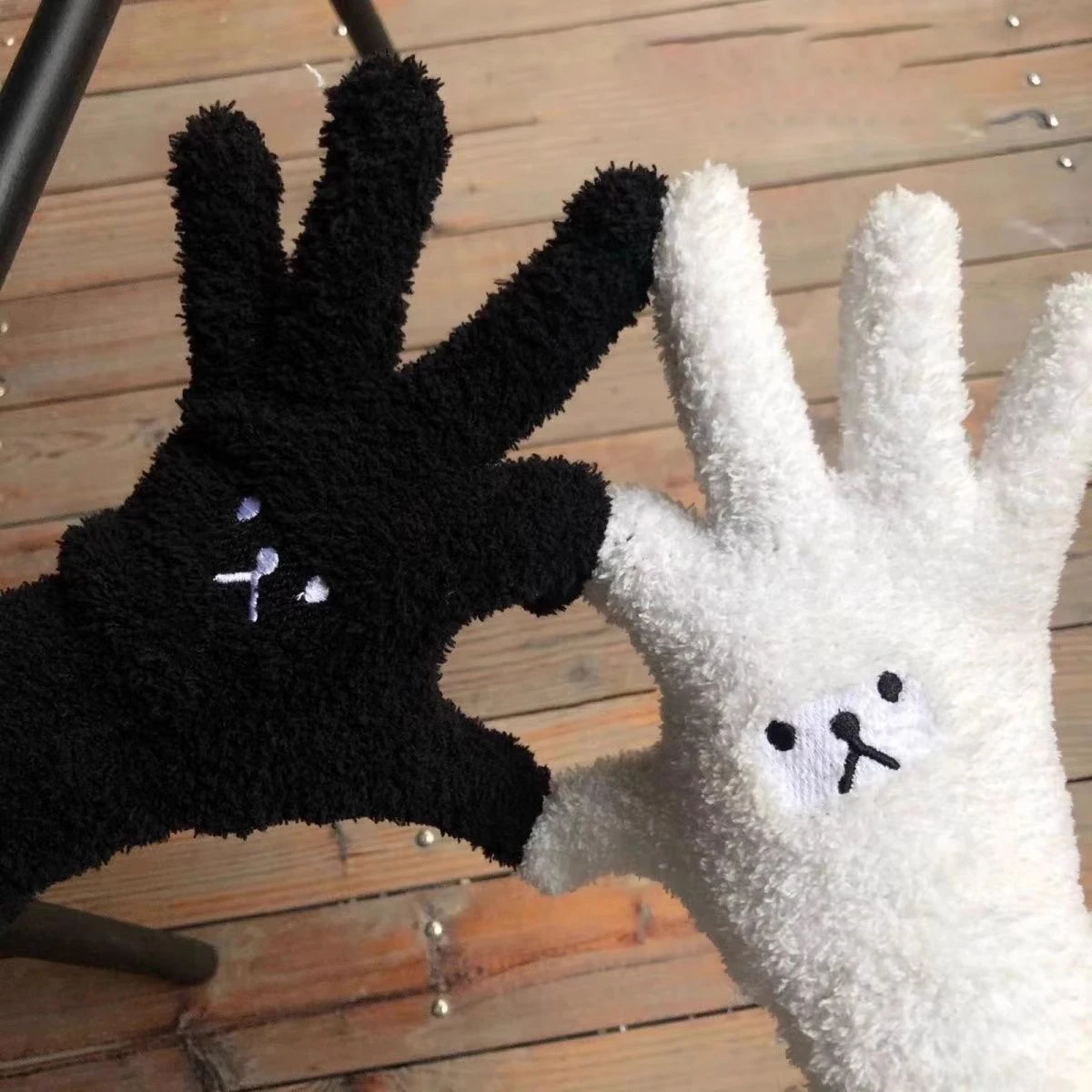 Portable Winter Gloves Cozy Cute Winter Gloves Couple Fleece Gloves For Winter Outings Birthdays Gifts