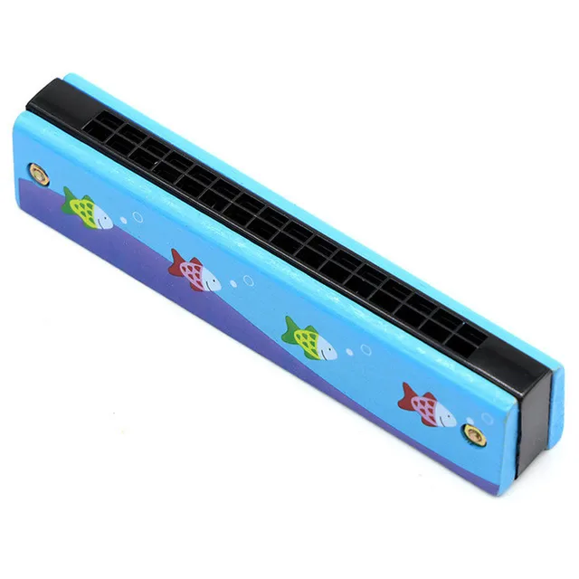 16 Holes Cute Harmonica Musical instrument Montessori Educational Toys Cartoon Pattern Kids Wind Instrument Children Gift Kids 4