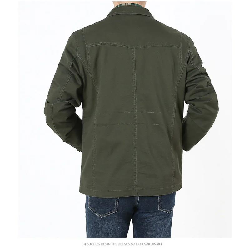 Spring Fall Men Military Blazer Jacket Autumn Casual Cotton Washed Solid Coats Army Bomber Suit Jackets Denim Cargo Trench