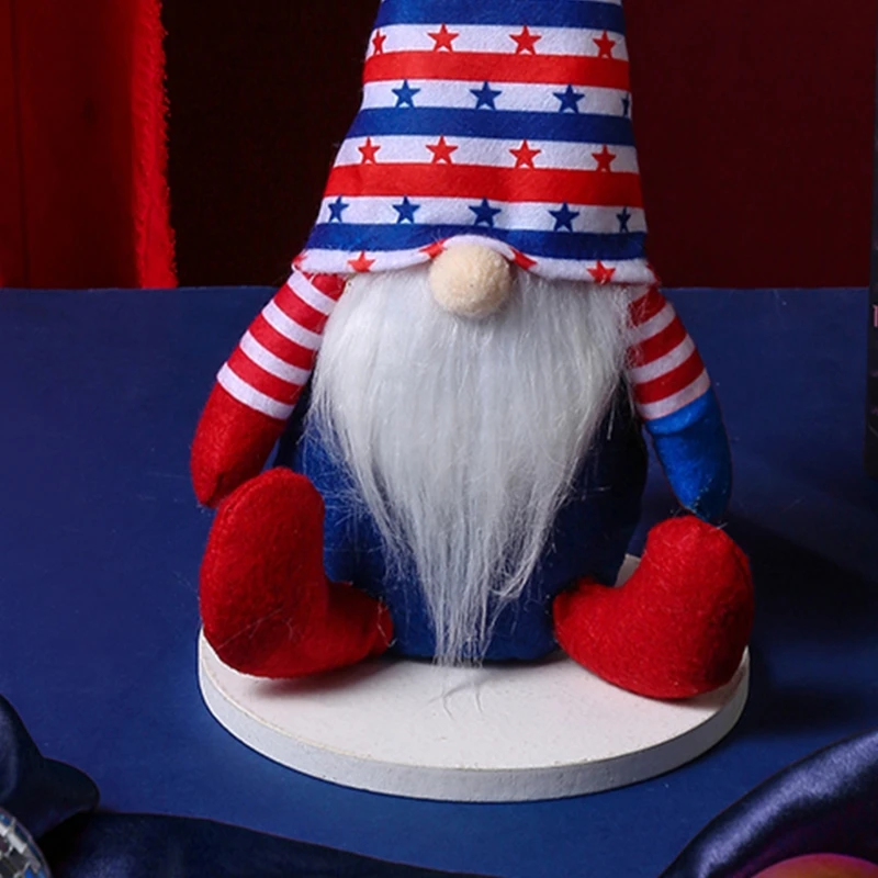 

3 Pcs Independence Day Patriotic Gnome Memorial Day Faceless for Doll Tomte Swed