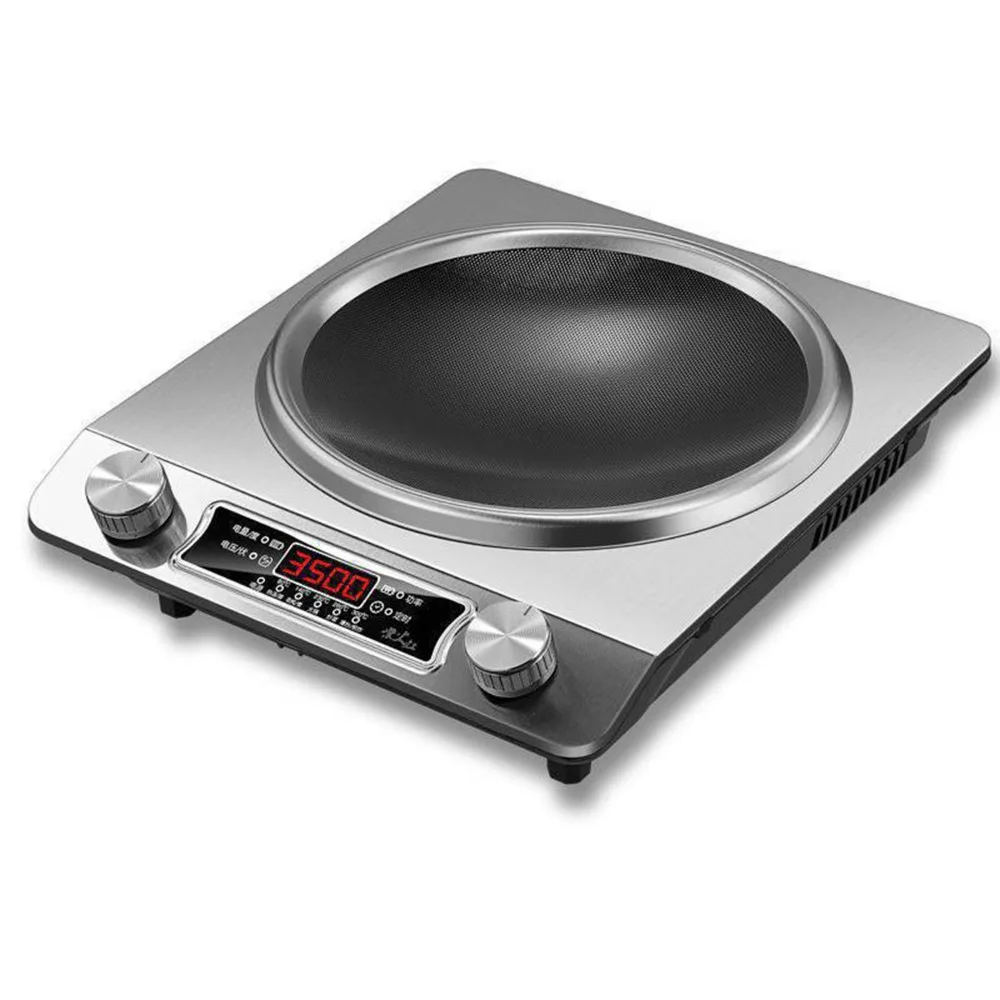 

220V 3500W Induction Cooktop Countertop Burner 10“ Heating Coil Concave Induction Cooker Portable Stove Fast Heat Hot Plate