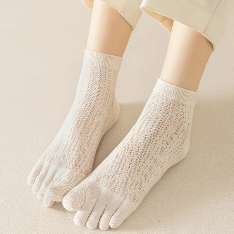 5 Finger Boat Sox Women Toe Socks Fashion Breathable Summer Ladies Girl Ultrathin Invisible Cotton Five-finger Sock