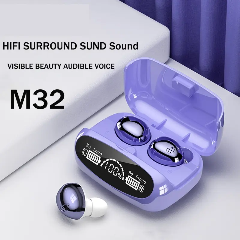 

M32 TWS Wireless Bluetooth Noise Reduction Earphones Low Latency Gaming Headphones 9D HIFI Stereo Music Headset Earbuds with Mic