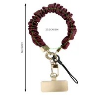 Lanière de téléphone portable en tissu Anti-perte, chaîne de téléphone portable pour femmes, Bracelet de poignet de haute qualité pour décoration de femmes 6