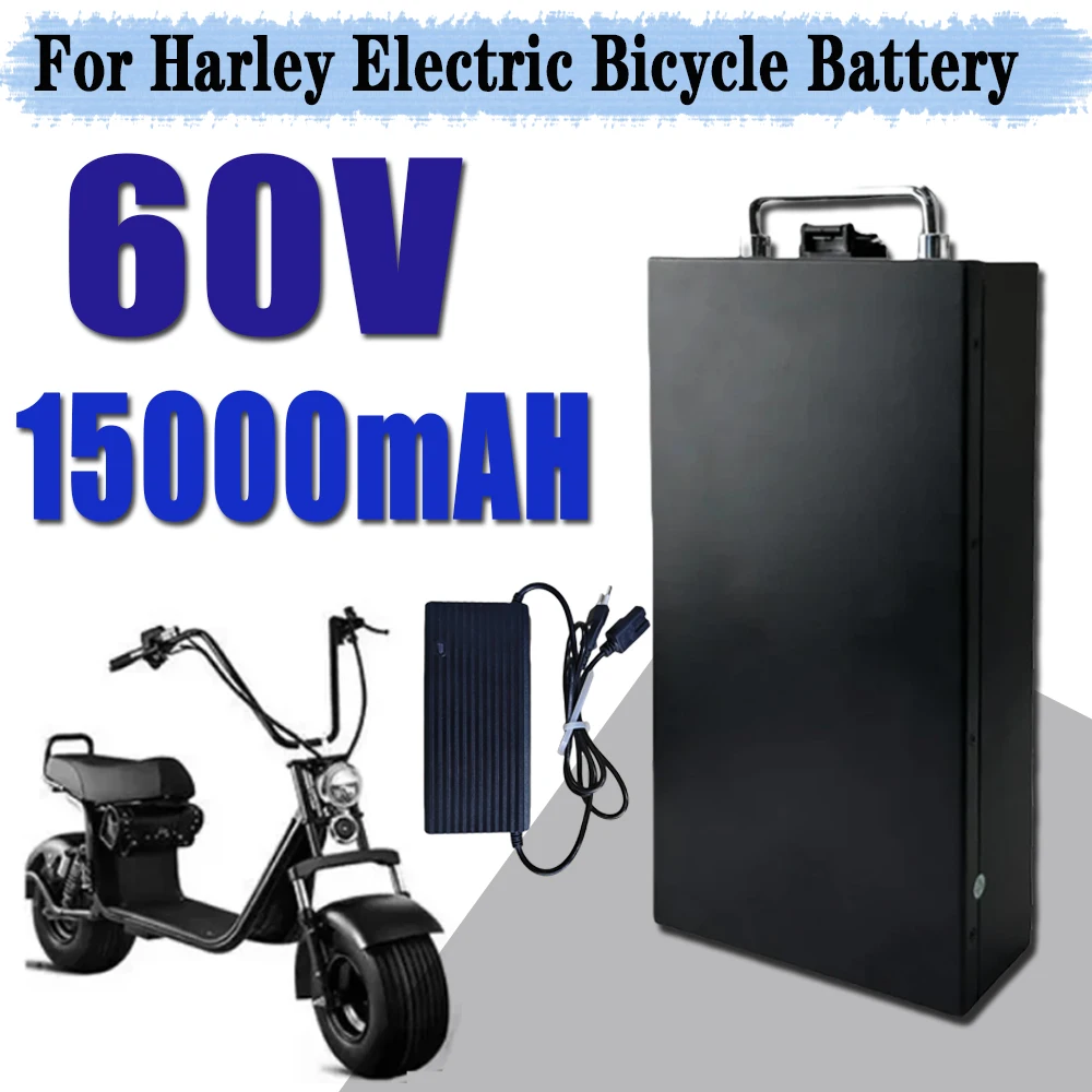 

60V 15ah Electric Motorcycle Waterproof Lithium Battery 18650 CELL 300-1800W Use For Harley Scooter Bicycle