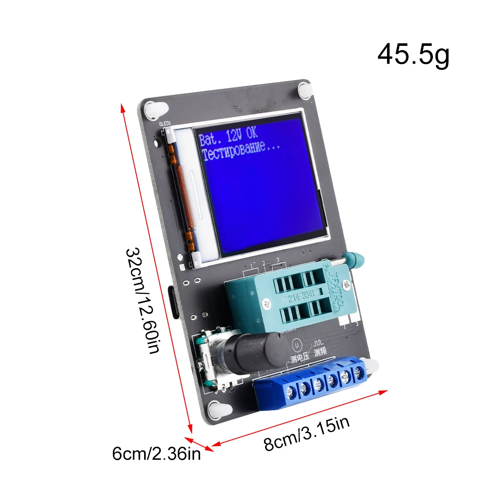GM328A DC5V Transistor Tester Resistance Inductance Capacitance Meter ESR Meter Transistor Testing LCD Display 3