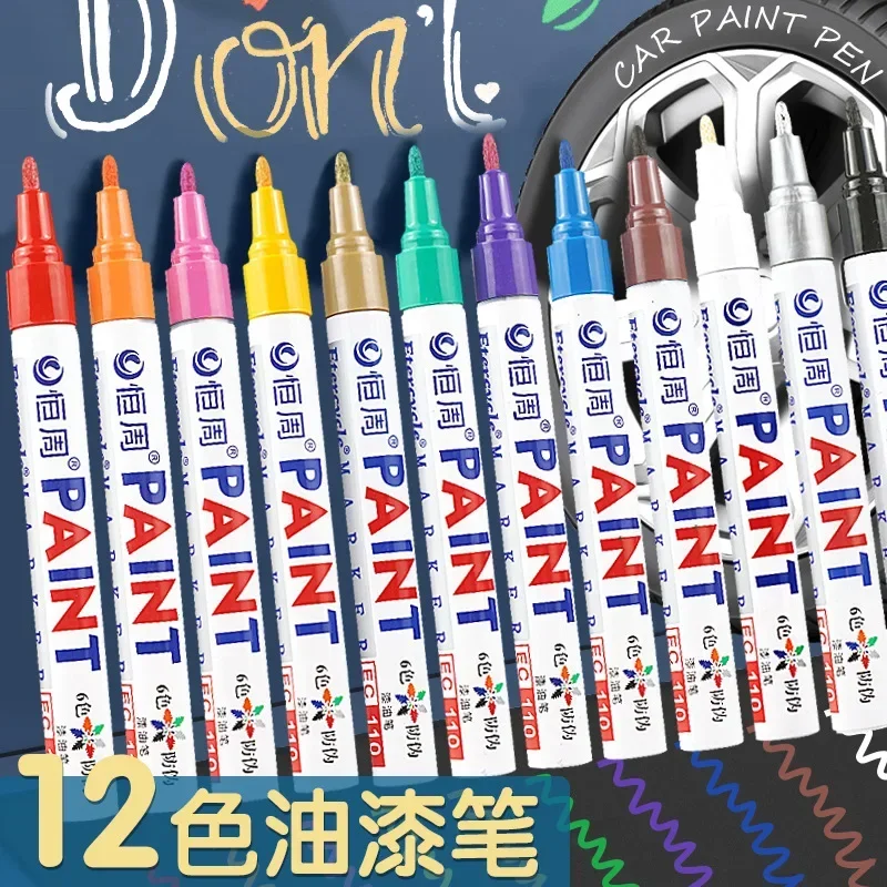 Oil Based Paint Pens Permanent Marker for Metal Wood Canvas Fabric Plastic Tire Glass Waterproof