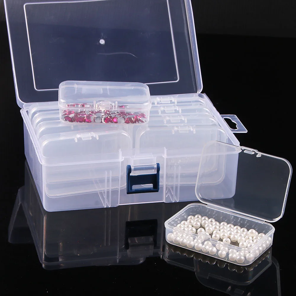 Storage Box 4/10/12/26 Slots For Diamond Painting Nail Art Jewelry