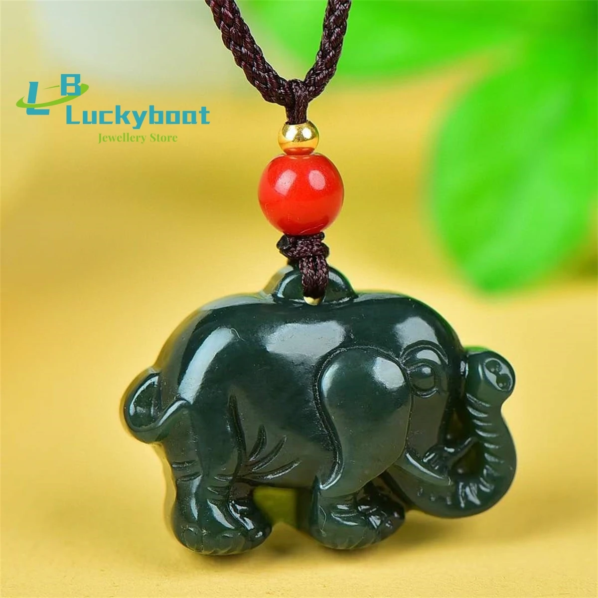 

Natural Hetian Qingyu Elephant Pendant Simple and Elegant Personalized Exquisite Fashion Versatile for Men and Women