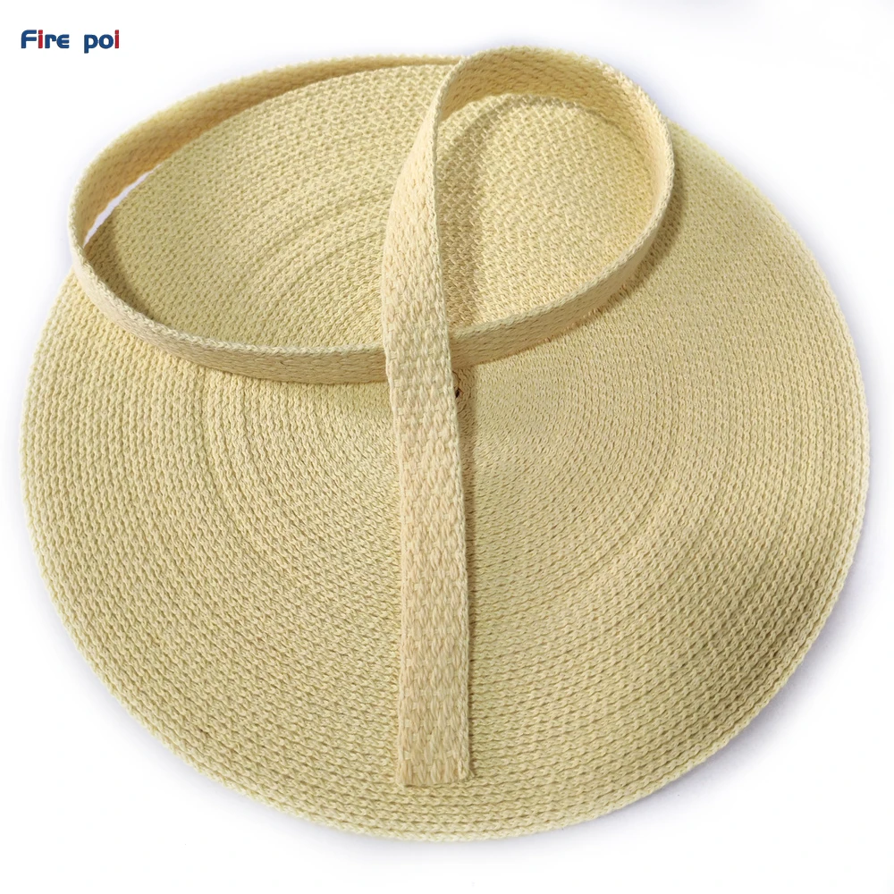 Fire flowing art prop wick Width 19mm thickness 3mm 100% Kevlar wicking  PuR Flat Wicking 6