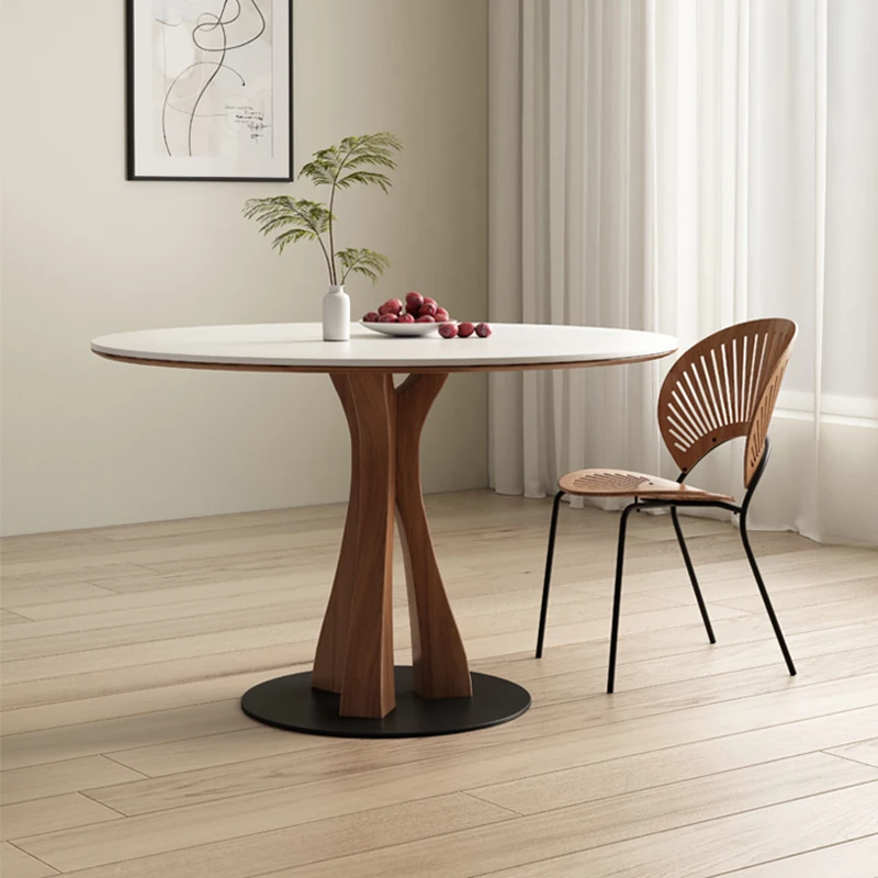 

Круглый обеденный стол для ресторана в скандинавском стиле, Роскошный дизайнерский центр, журнальные столики, кухонные белые обеденные столы, кухонная низкая мебель
