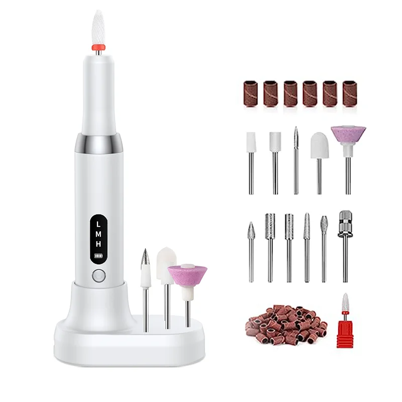 Electric Nail Polisher Drill Bits Professional Nails Grinding Polishing Dead Skin Removal Art Sanding File Pen Manicure Machine 2