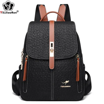 Zaini moda Zaino in pelle femminile di alta qualità per zaini da donna Borsa da scuola di grande capacità Borse da viaggio da donna Mochilas
