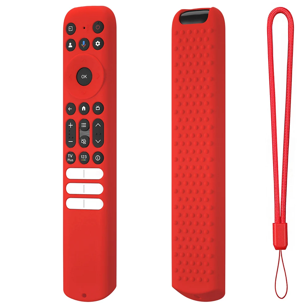 Silicone Cover with Lanyard Protective Case Anti Slip Television Remote Cover for TCL Q6 Q7 QM8 S4 S3 Series TV Remote Control