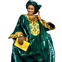 Robes africaines pour femme Bazin Riche broderie conception robe longue 2
