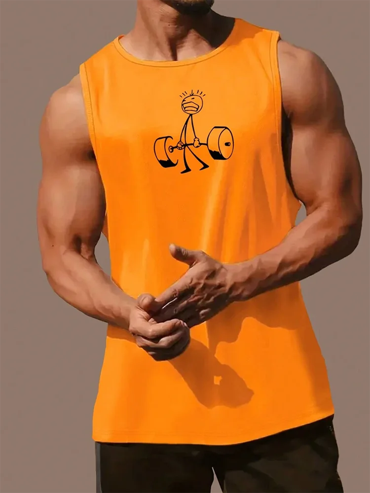 USA Flag Print Men's Tank Top Summer Casual Men's Loose Sleeveless T-shirt Outdoor Sports Fashion Street Tank Top