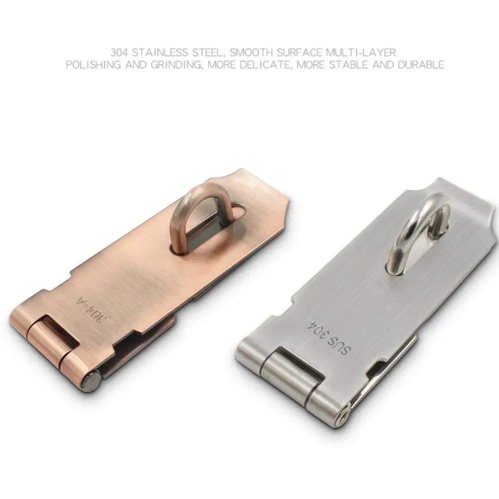 Description Picture 6 of itemBurglar-proof Stainless Steel Padlock Hasp 90 Degree Door Clasp Lock Right Angle Lock Hasp Shed Gate Latch with Mounting Screws
