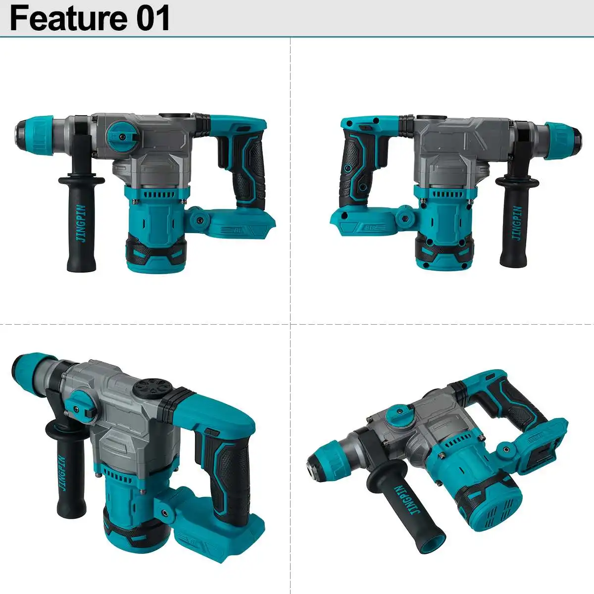26mm Brushless Rotary Electric Hammer SDS Plus Cordless Hammer Drill 2 Modes Drilling and Chiseling Tool for Makita 18V Battery 2